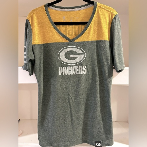 Green Bay Packers V-Neck T-Shirt - Picture 1 of 7